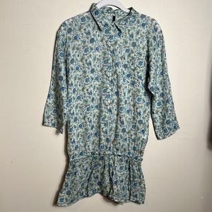 United Colors of Benetton Long Floral Cotton Tunic size XS